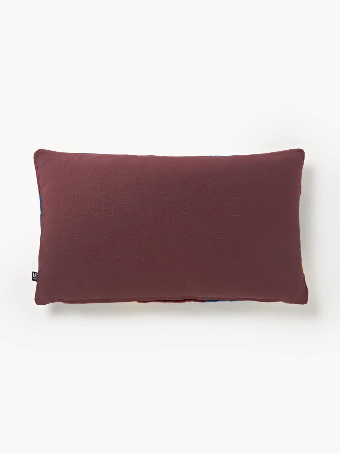 Cojines Decorativos|Mantas>HKLIVING Cojín artesanal de algodón Speakeasy Amarillo claro, morado oscuro, azul