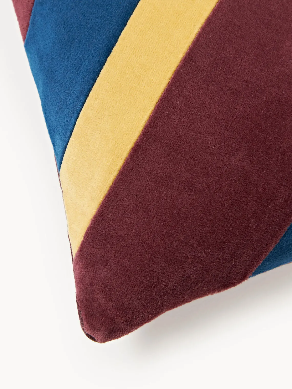 Cojines Decorativos|Mantas>HKLIVING Cojín artesanal de algodón Speakeasy Amarillo claro, morado oscuro, azul