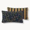 Cojines Decorativos|Cojines Decorativos>Palais Cojín artesanal de dos caras con motivo floral y rayas Audrey