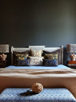 Cojines Decorativos|Cojines Decorativos>Palais Cojín artesanal de dos caras con motivo floral y rayas Audrey