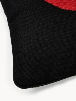 Best Cojín artesanal de lana Lips Hush Cojines Decorativos|Mantas