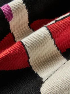 Best Cojín artesanal de lana Lips Hush Cojines Decorativos|Mantas