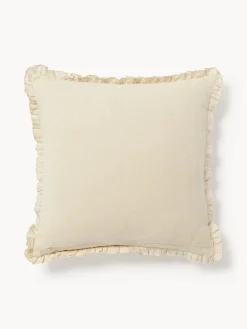 Cojín artesanal de lino con ribete Carry Cojines Decorativos|Mantas