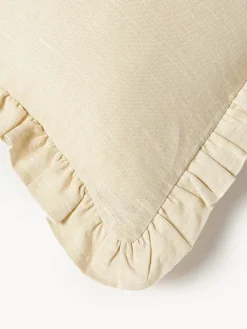 Cojines Decorativos|Mantas></noscript>Palais Cojín artesanal de lino con ribete Audrey