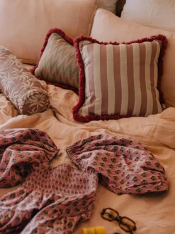 Mantas|Cojines De Exterior>Palais Cojín artesanal exterior Laura Beige claro, rosa palo, marrón claro