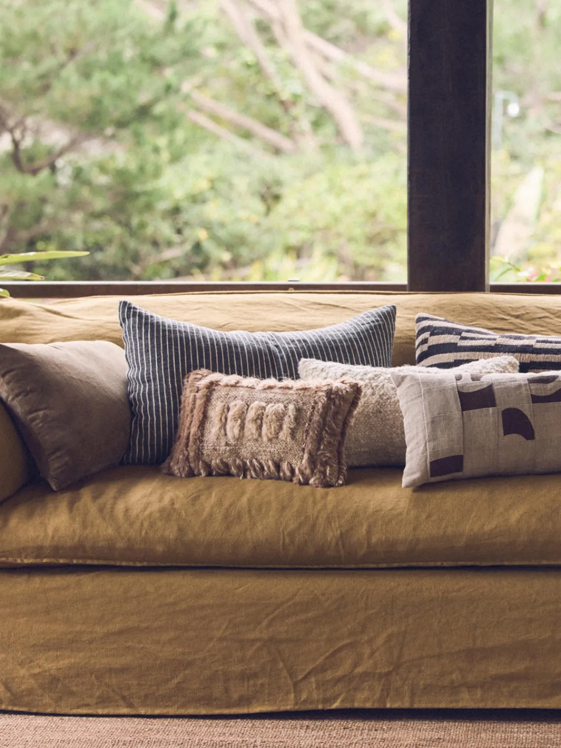 Online Cojín artesanal Monochrome Cojines Decorativos|Mantas