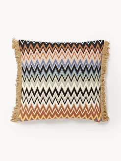 Mantas|Cojines Decorativos>Missoni Cojín con flecos Margot Multicolor, marrón