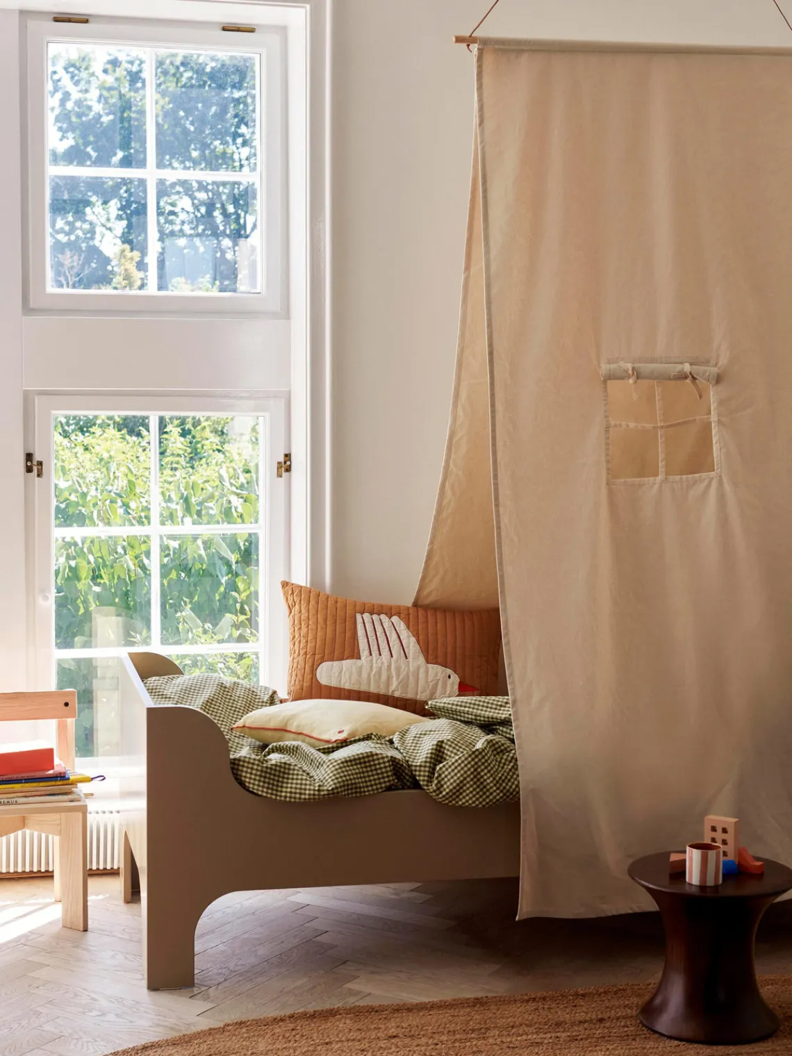 Cojín de algodón ecológico Bird Niños Decoración Infantil|Cojines Infantiles