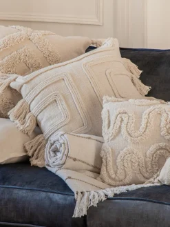 Cojines Decorativos|Mantas> Cojín de algodón estilo boho Nizam