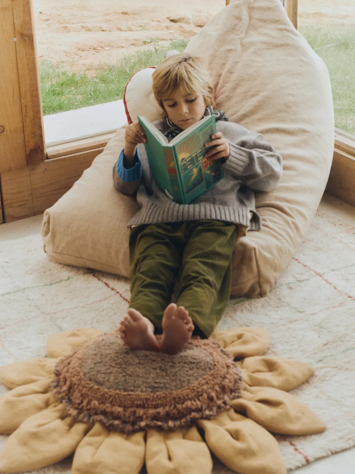 New Cojín de algodón Sunflower Niños Decoración Infantil|Cojines Infantiles