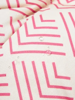 Cojines Para Sillas|Cojines Para Sillas De Jardín></noscript>Westwing Collection Cojín de asiento de exterior con estampado gráfico Milano Rojo coral, beige claro