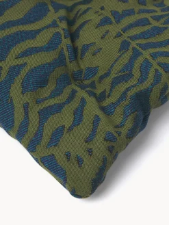 Mantas|Cojines Para Sillas></noscript>Westwing Collection Cojín de asiento para exterior estampado jacquard Ortun Verde oscuro, azul oscuro