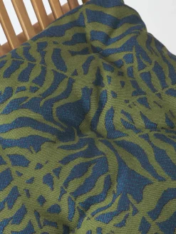 Mantas|Cojines Para Sillas></noscript>Westwing Collection Cojín de asiento para exterior estampado jacquard Ortun Verde oscuro, azul oscuro