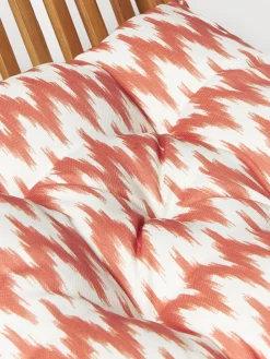 Cojines Para Sillas|Cojines Para Sillas De Jardín></noscript>Westwing Collection Cojín de asiento para exterior con estampado ikat Maillot Naranja, blanco Off White