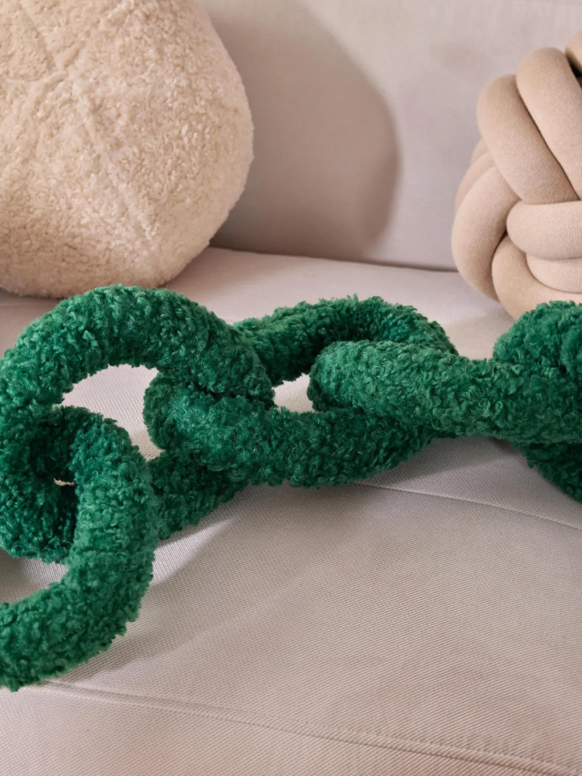 Online Cojín de borreguillo Chain Dotty Cojines Decorativos|Mantas