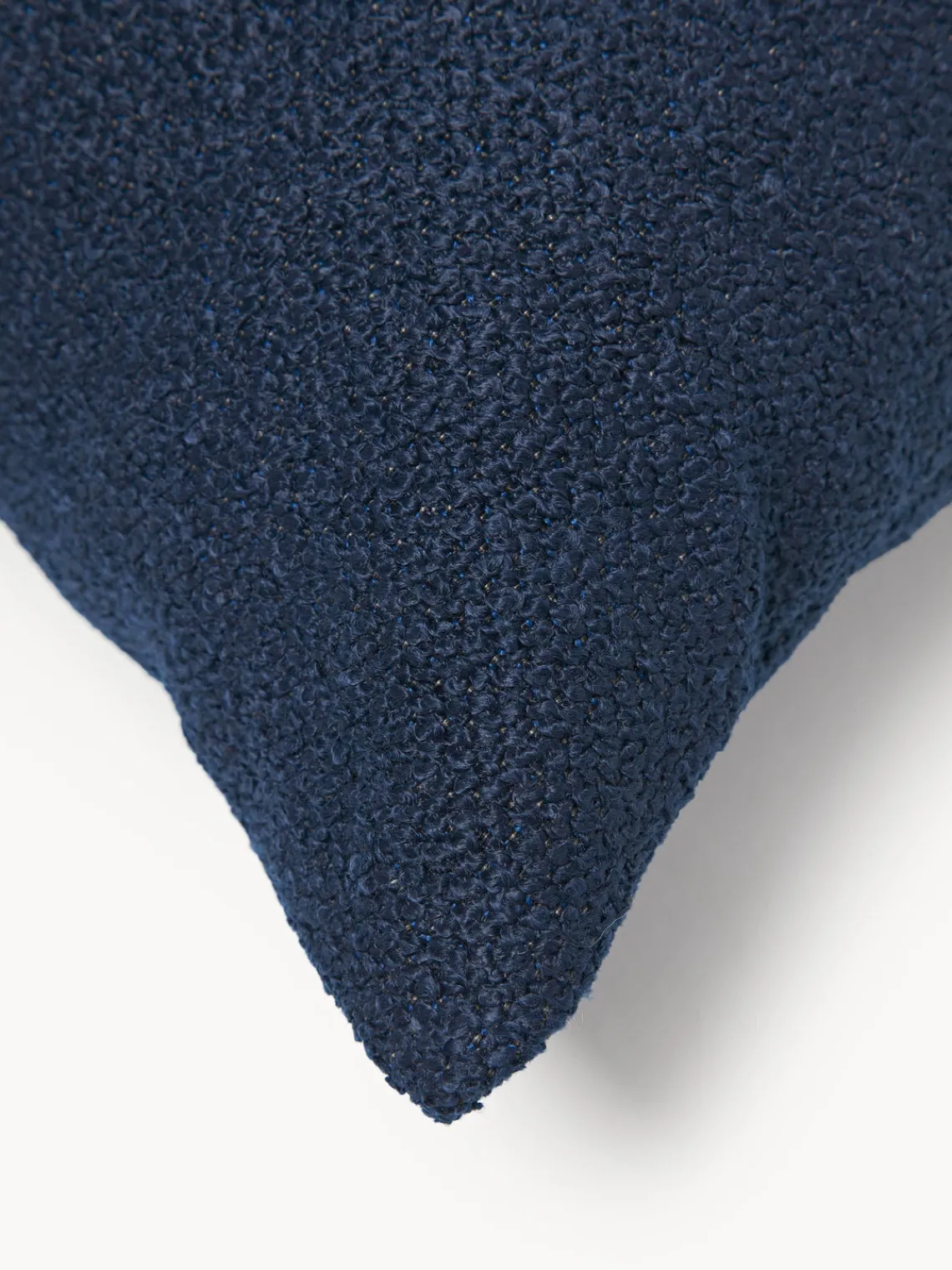 Mantas|Cojines De Exterior>Westwing Collection Cojín de exterior en tejido bouclé Alka Bouclé gris azulado