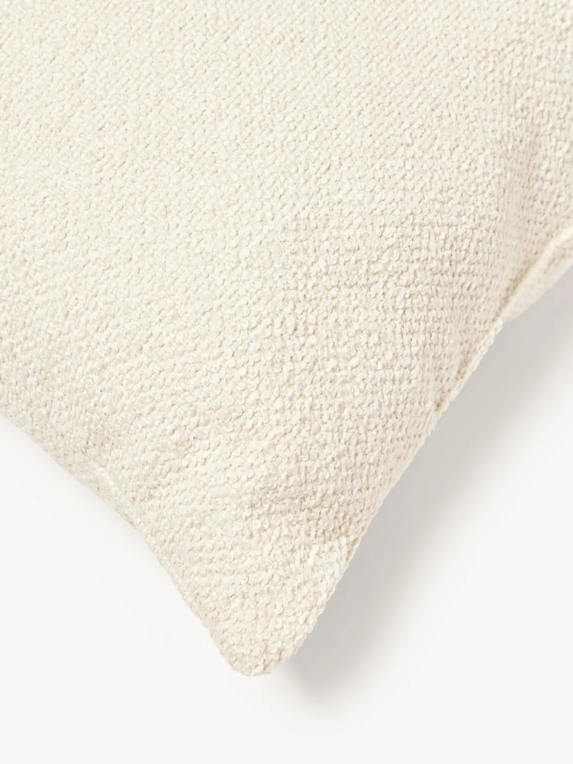 Mantas|Cojines De Exterior>Westwing Collection Cojín de exterior en tejido bouclé Alka Bouclé blanco Off White