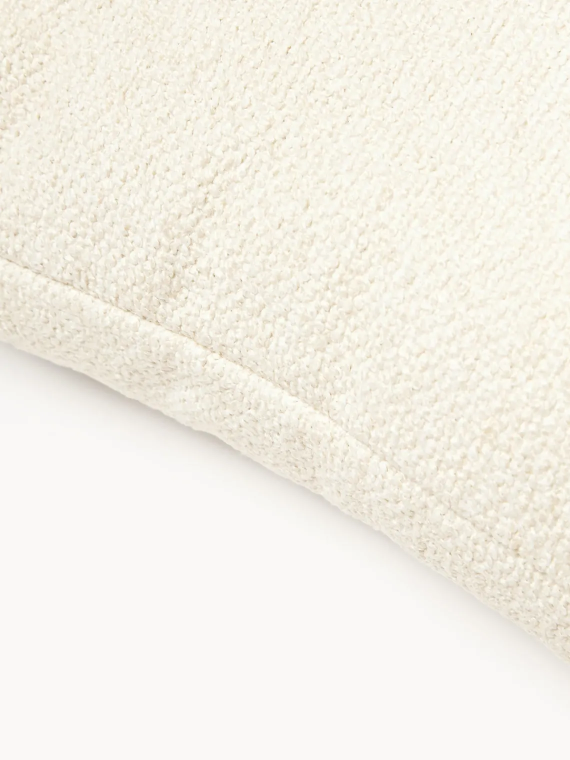 Mantas|Cojines De Exterior>Westwing Collection Cojín de exterior en tejido bouclé Alka Bouclé blanco Off White