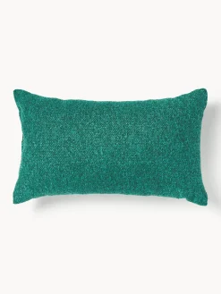 Mantas|Cojines De Exterior>Westwing Collection Cojín de exterior en tejido bouclé Alka Bouclé verde turquesa