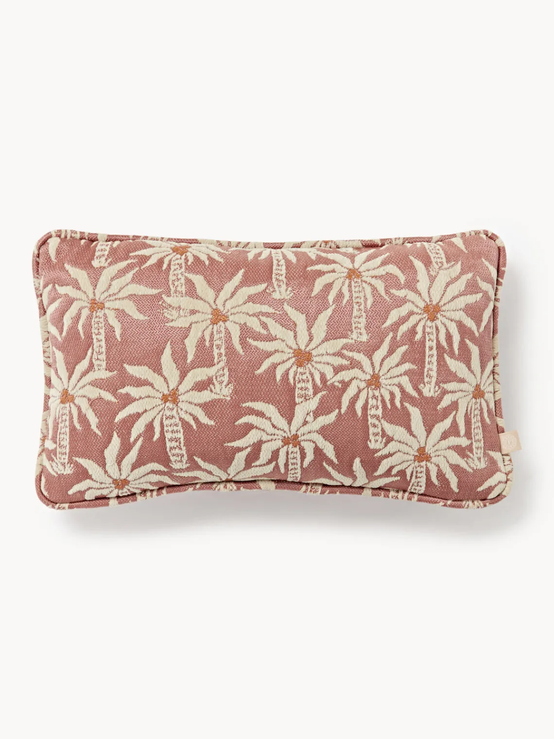 Cojines De Exterior|Cojines Decorativos>Palais Cojín de exterior reversible artesanal Laura & Jackie Blanco Off White, rosa oscuro, rojo vino