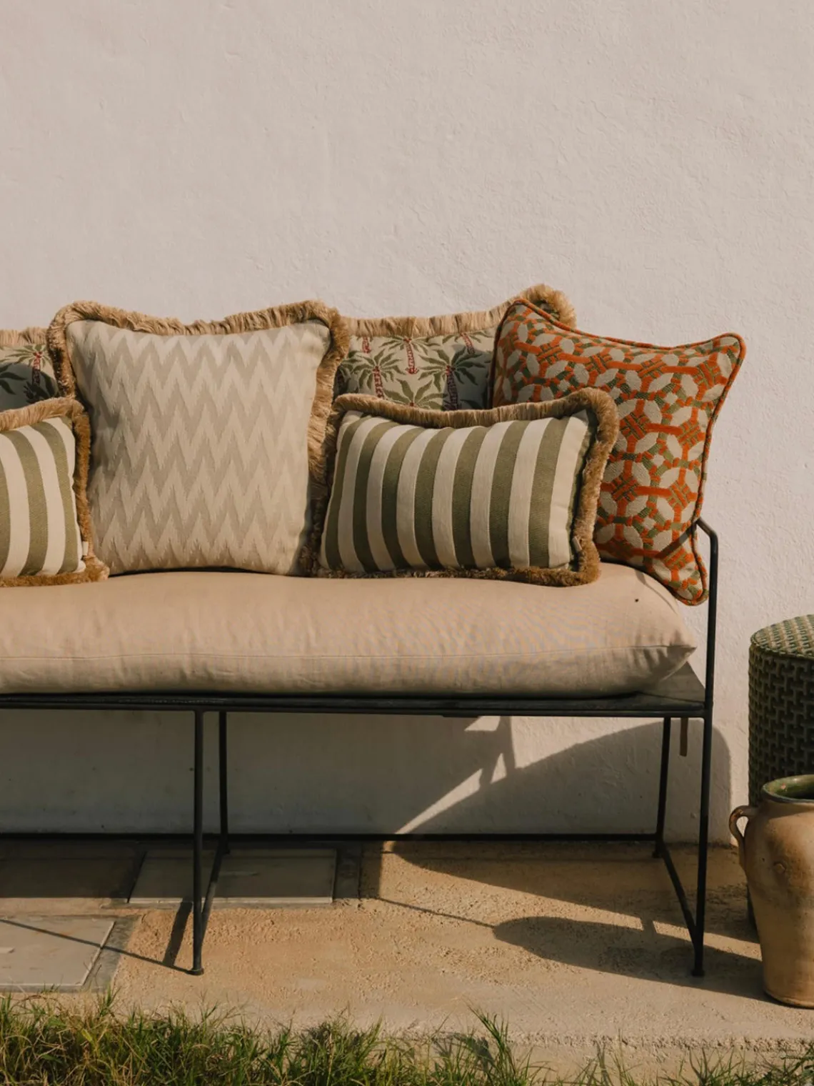 Mantas|Cojines De Exterior>Palais Cojín de exterior reversible artesanal Laura & Rosita