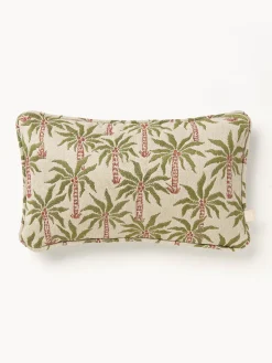 Mantas|Cojines De Exterior>Palais Cojín de exterior reversible artesanal Laura & Janis Tonos verdes, marrón claro, beige claro