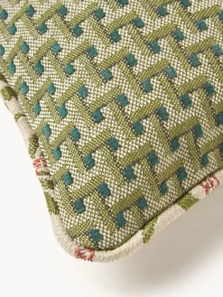 Mantas|Cojines De Exterior></noscript>Palais Cojín de exterior reversible artesanal Laura & Janis Tonos verdes, marrón claro, beige claro