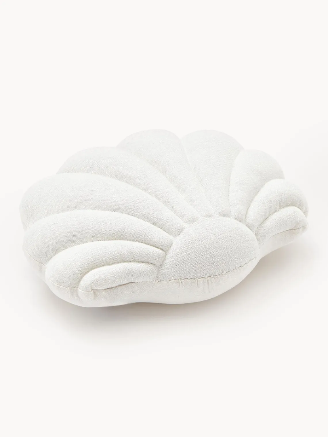 Mantas|Cojines Decorativos>Westwing Collection Cojín de lino Shell Off White