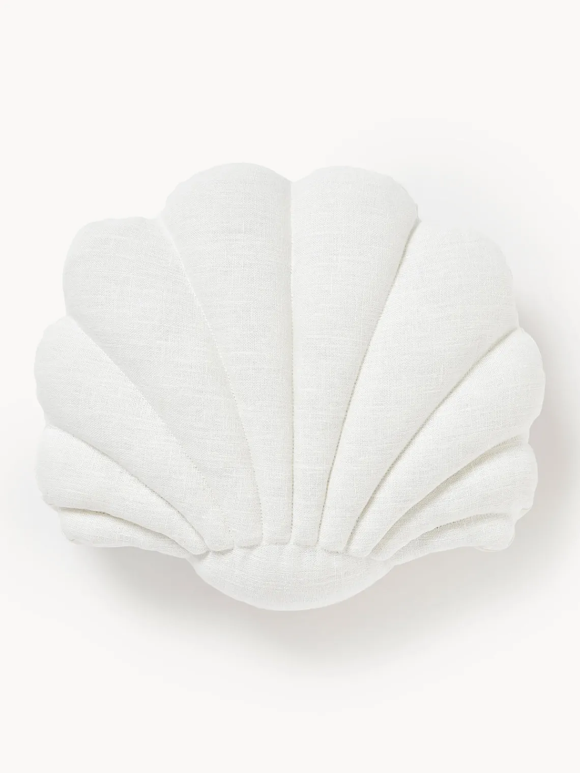 Mantas|Cojines Decorativos>Westwing Collection Cojín de lino Shell Off White