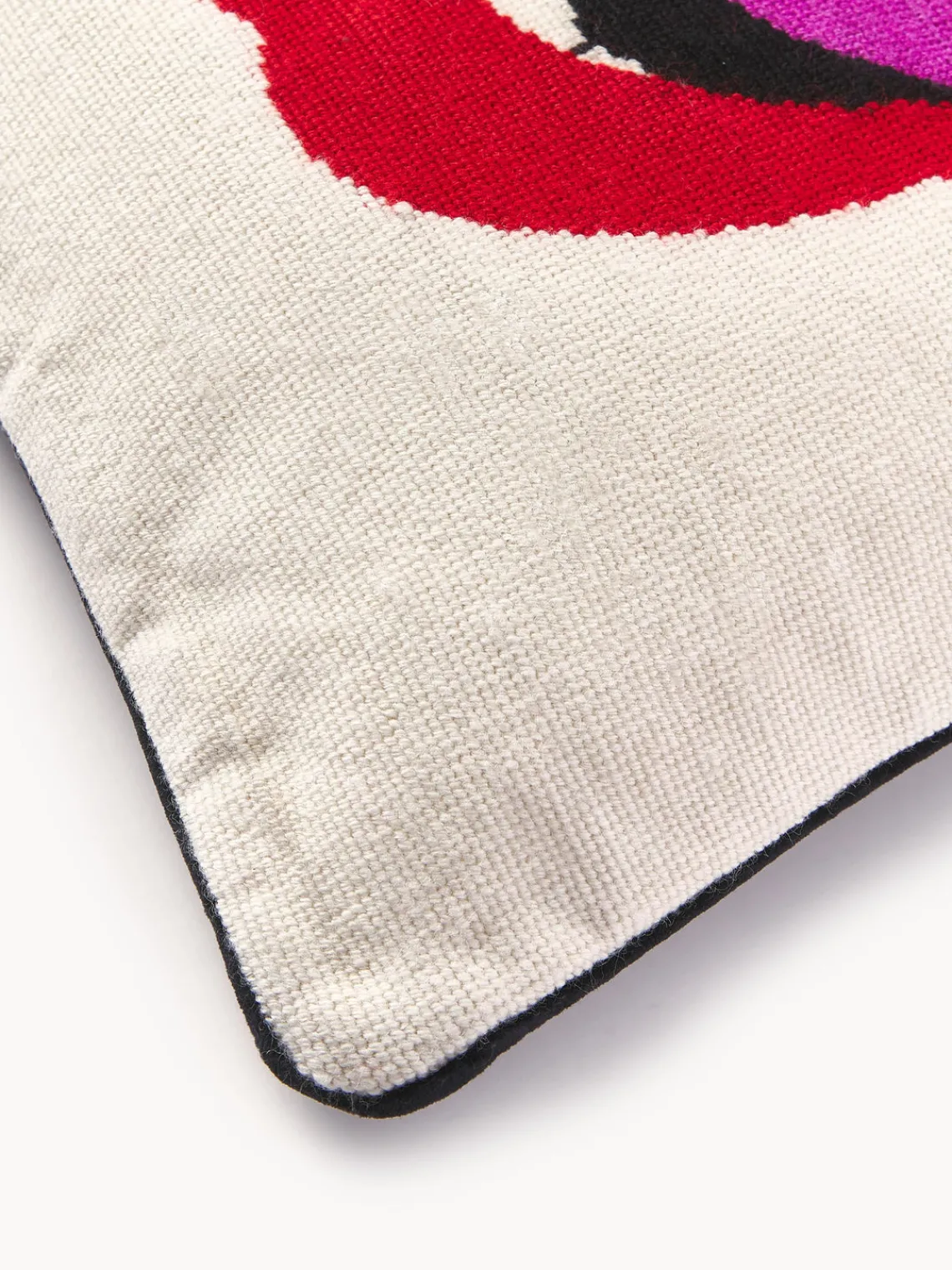 Cojines Decorativos|Mantas>Jonathan Adler Cojín decorativo artesanal de lana con motivo de labios Full Dose