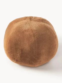 Sale Cojín decorativo redondo de piel sintética Ginny Mantas|Cojines Decorativos