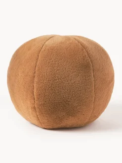 Sale Cojín decorativo redondo de piel sintética Ginny Mantas|Cojines Decorativos