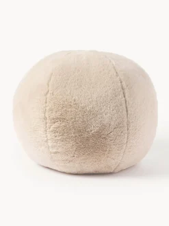 Hot Cojín decorativo redondo de piel sintética Ginny Cojines Decorativos|Cojines Decorativos