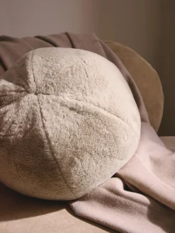 Hot Cojín decorativo redondo de piel sintética Ginny Cojines Decorativos|Cojines Decorativos