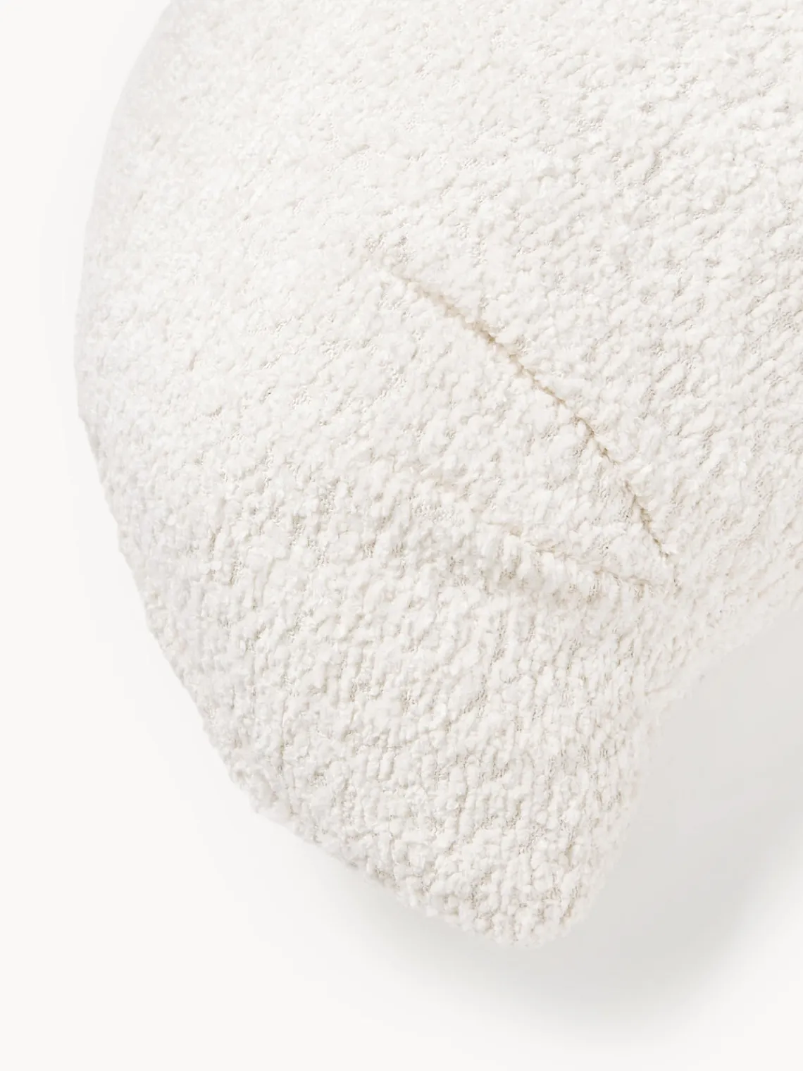 Cojines Decorativos|Mantas>Westwing Collection Cojín en forma de croissant en tejido bouclé Fraincois Blanco Off White