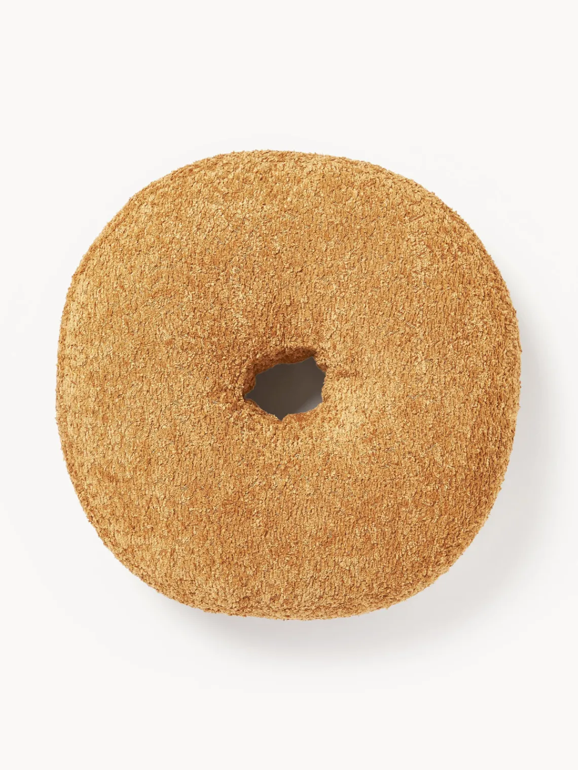 Cojines Decorativos|Mantas>Westwing Collection Cojín en forma de donut en tejido bouclé Jack Marrón claro