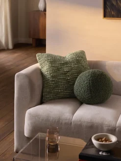 Clearance Cojín esférico de borreguillo Dotty Mantas|Cojines Decorativos