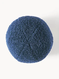 Cojines Decorativos|Mantas></noscript>Westwing Collection Cojín esférico de borreguillo Dotty Azul oscuro