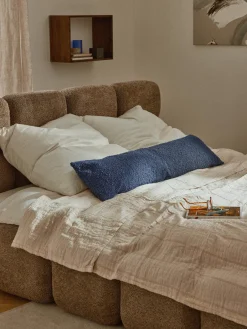 Cojines Decorativos|Cojines Decorativos>Westwing Collection Cojín grande Bellamie Bouclé gris azulado