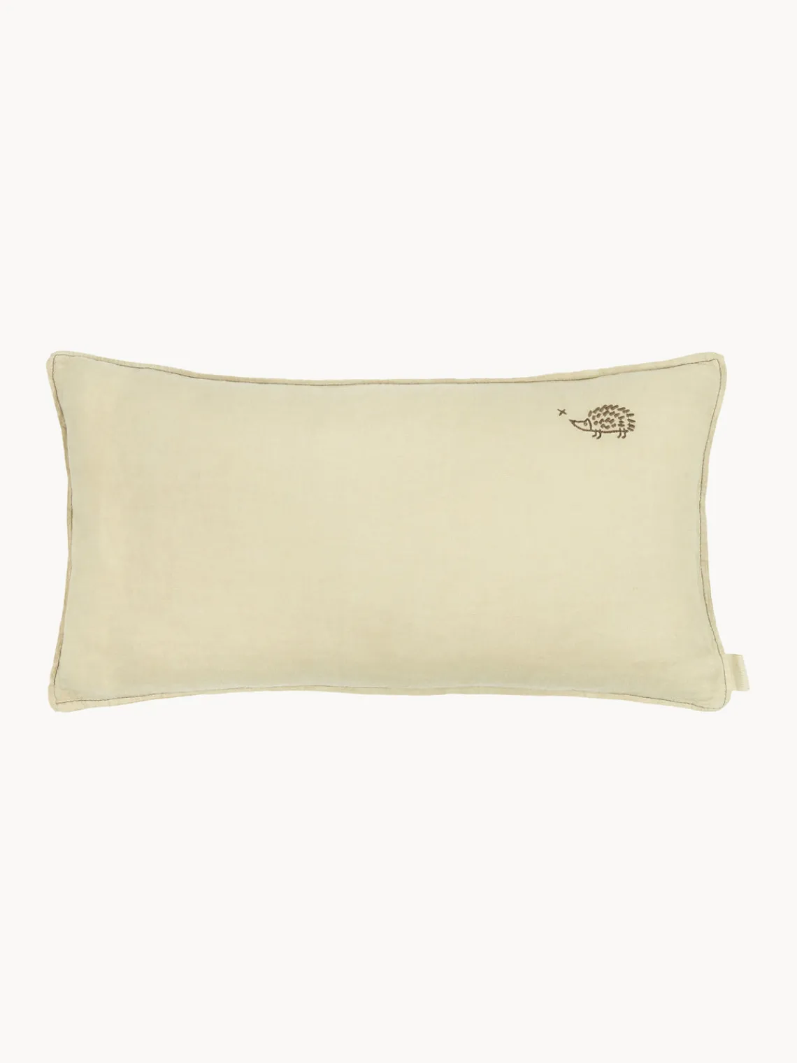 Decoración Infantil|Cojines Infantiles>Nobodinoz Cojín infantil de lino bordado L1N0 Verde oliva, marrón