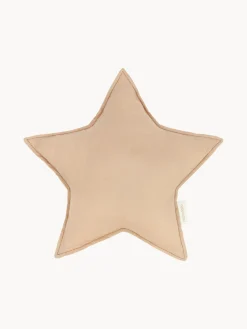 Cojines Infantiles|Decoración Infantil>Nobodinoz Cojín infantil de lino bordado L1N0 Beige