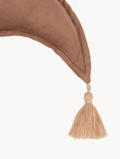 Decoración Infantil|Cojines Infantiles>Nobodinoz Cojín infantil de lino bordado L1N0 Marrón, marrón claro