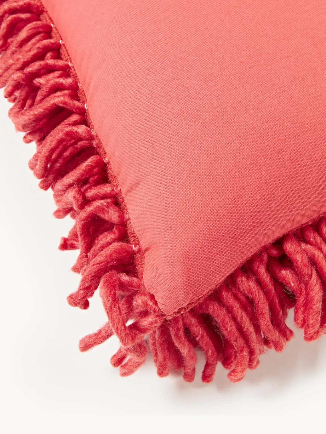 Mantas|Cojines Decorativos>HKLIVING Cojín mullido artesanal Rugged Rojo