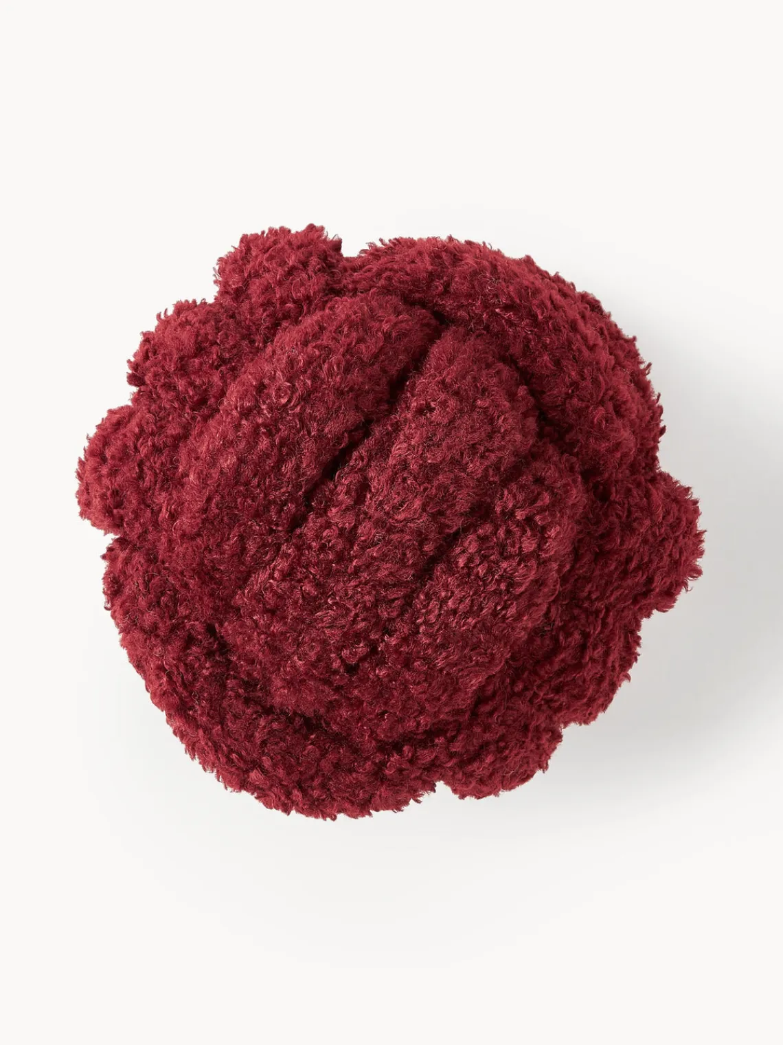 Cojines Decorativos|Mantas>Westwing Collection Cojín nudo de borreguillo Dotty Rojo vino