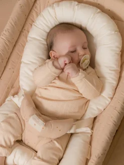 Nidos De Colecho Y Sacos Para Dormir|Nidos De Colecho Y Sacos Para Dormir>Nobodinoz Cojín para hamaca para bebé de algodón ecológico Growing Green Blanco