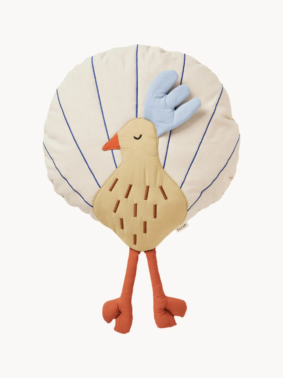 Cojines Infantiles|Decoración Infantil>Ferm Living Kids Cojín peluche de algodón ecológico Peacock