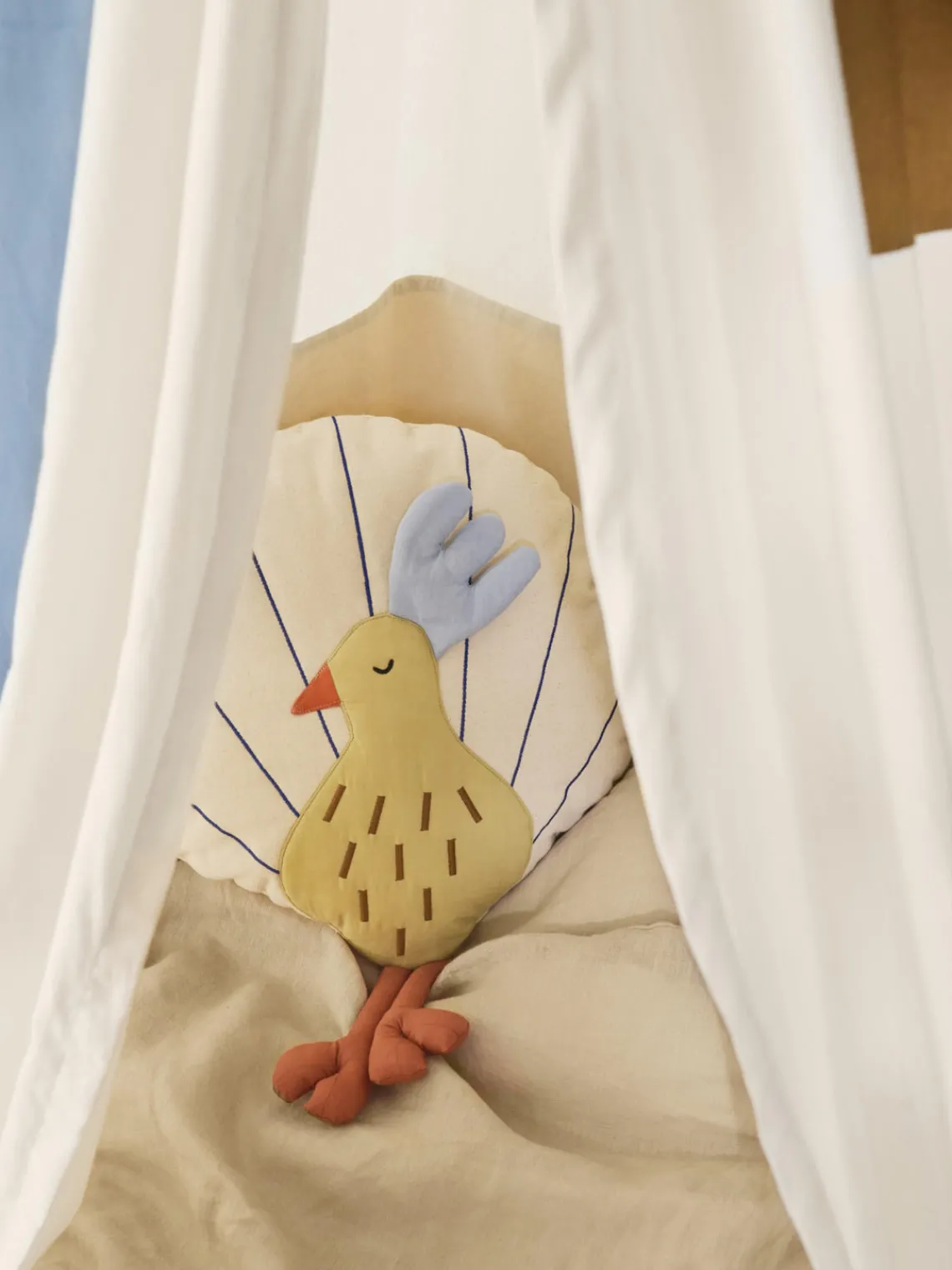 Cojines Infantiles|Decoración Infantil>Ferm Living Kids Cojín peluche de algodón ecológico Peacock