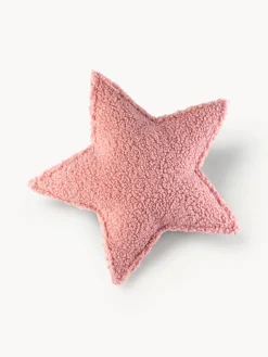 Decoración Infantil|Cojines Infantiles>Wigiwama Cojín peluche de borreguillo Star Rosa claro