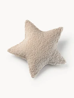 Decoración Infantil|Cojines Infantiles>Wigiwama Cojín peluche de borreguillo Star Beige claro