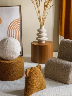 Best Cojín peluche de borreguillo Bear Niños Decoración Infantil|Cojines Infantiles